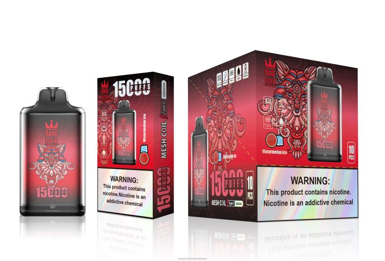 Bang Box s1-15000 trekjes 2HL2X106 - Groothandel Vape Wegwerp watermeloen ijs