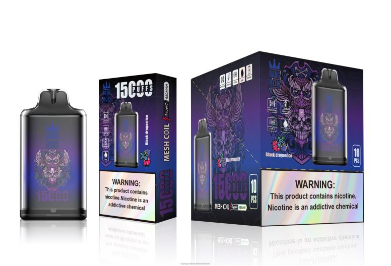 Bang Box s1-15000 trekjes 2HL2X110 - Vape Groothandel Amersfoort zwart drakenijs