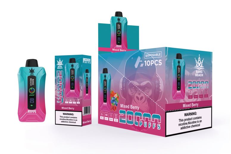Bang Beach 20.000 trekjes slimme schermvape 2HL2X5 - Vape Groothandel Inkoop gemengde bes