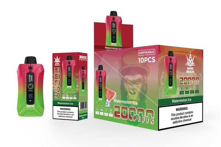 Bang Beach 20.000 trekjes slimme schermvape 2HL2X7 - Vape Groothandel Amersfoort watermeloen ijs