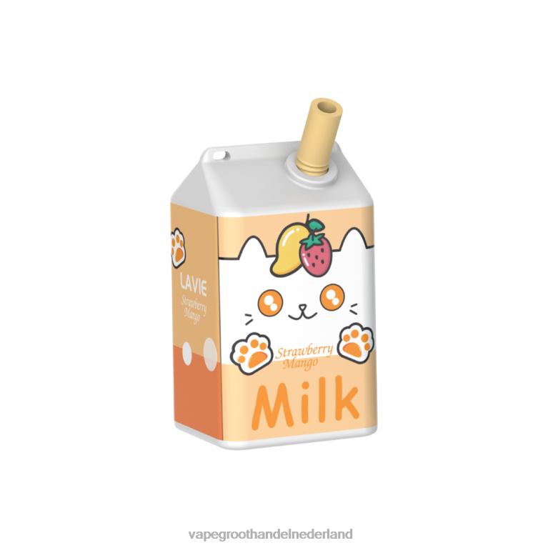 LAVIE MILK 7000 trekjes 60LDV182 | Wegwerpbaar Vape aardbei-mango