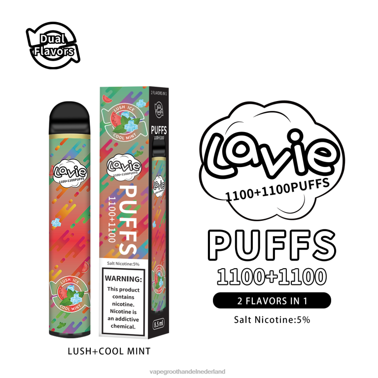 LAVIE BAR Switch 2200 trekjes 60LDV294 | Wegwerpbaar Vape weelderige/koele munt