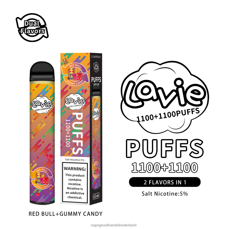 LAVIE BAR Switch 2200 trekjes 60LDV299 | Groothandel Vape Wegwerp red bull/gummie snoep