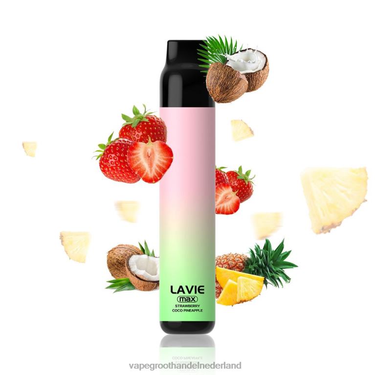 LAVIE BAR 5000 trekjes - max 60LDV283 | Groothandel Vape Wegwerp aardbei-kokosappel