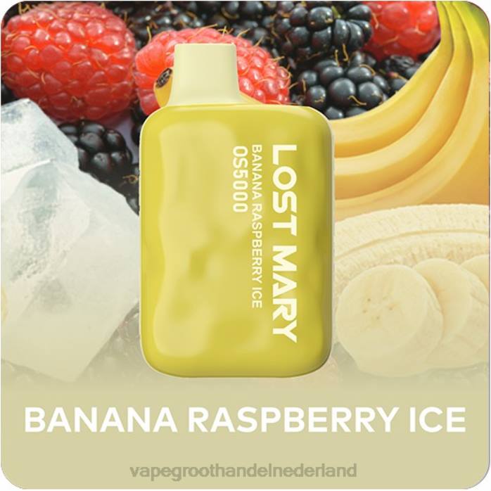 2NRV484 banaan-frambozenijs - Vape Nederland LOST MARY OS5000