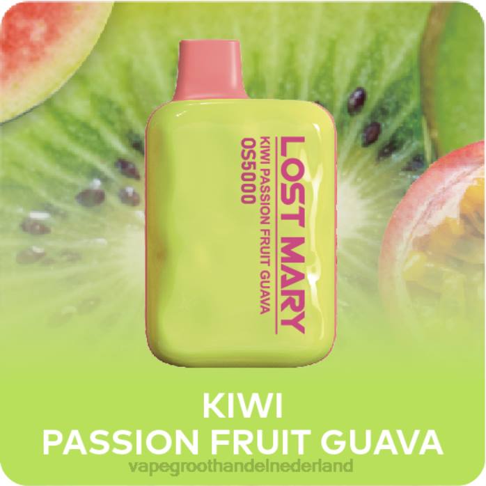 2NRV492 kiwi-passievrucht-guave - Vape groothandel inkoop LOST MARY OS5000