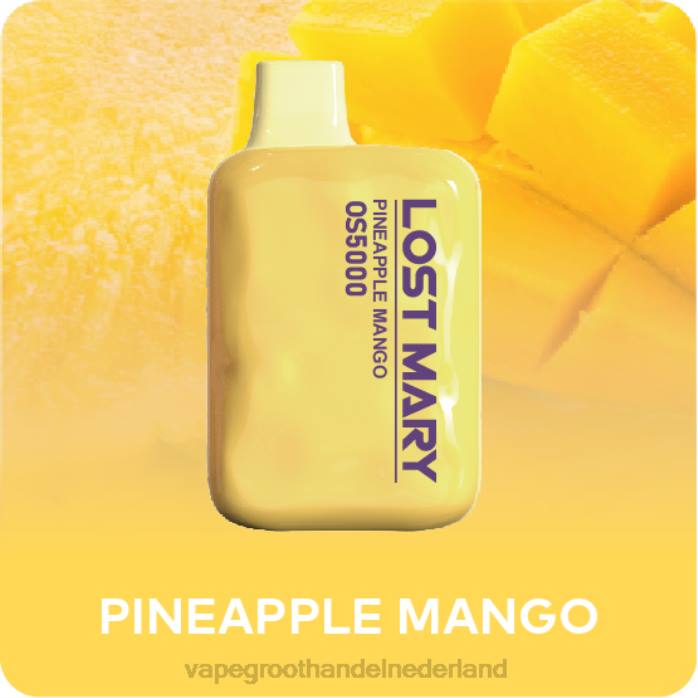 2NRV496 ananas-mango - wegwerp Vape Groningen LOST MARY OS5000