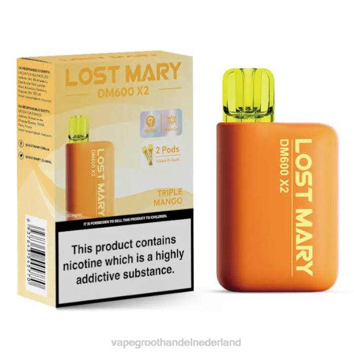 2NRV481 drievoudige mango - wegwerpbaar Vape LOST MARY DM600 X2