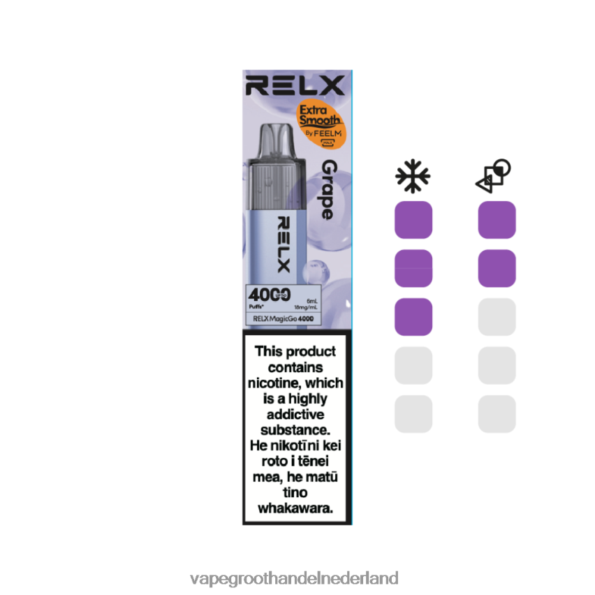 Wegwerpbaar Vape 88D6JR6 - druif RELX MagicGo 4000 wegwerpdamp
