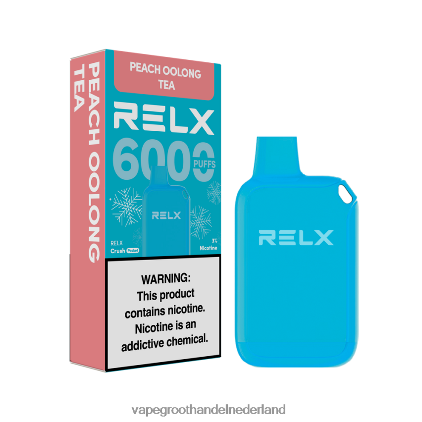 Vape Groothandel Amersfoort 88D6JR10 - perzik oolong thee RELX Crush Pocket 6000 ijskoud