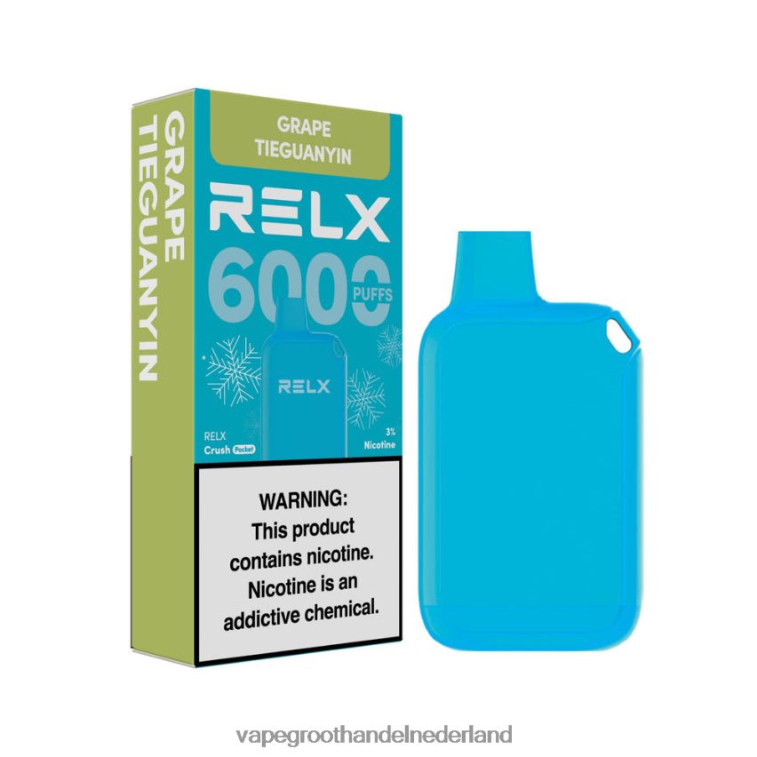 Vape Groothandel Amersfoort 88D6JR18 - druif tieguanyin RELX Crush Pocket 6000 ijskoud