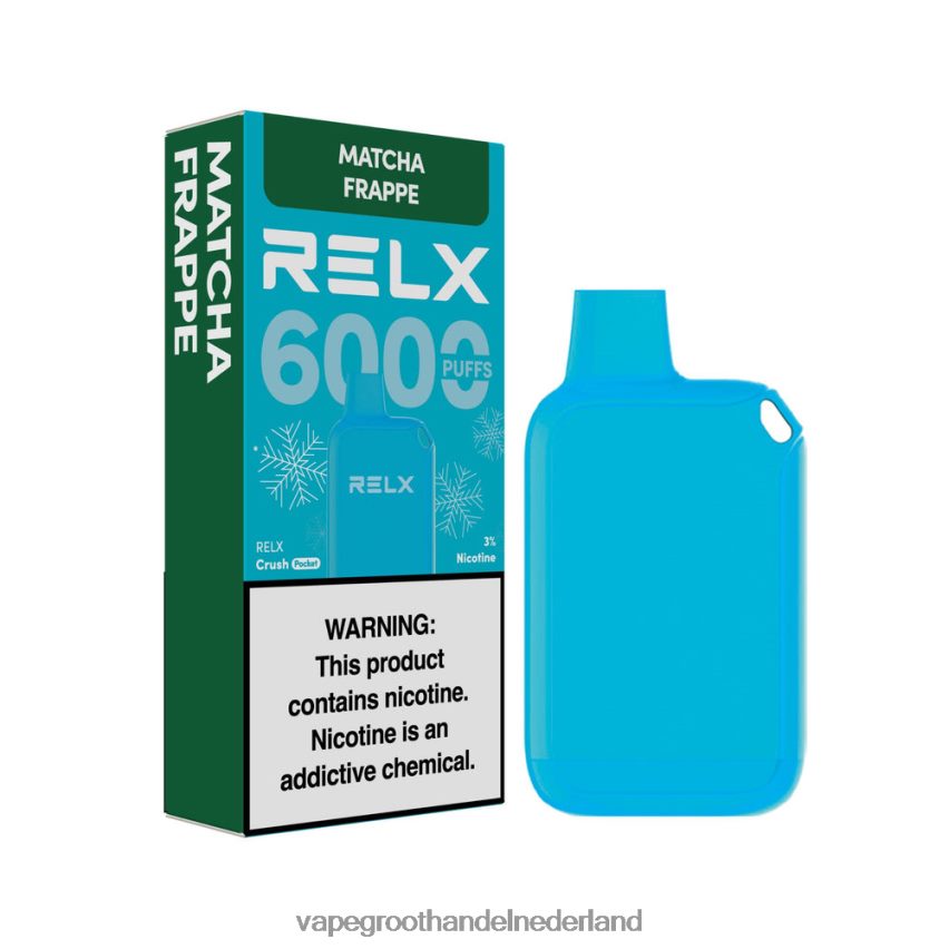 Vape Groothandel Nederland 88D6JR17 - matcha frappe RELX Crush Pocket 6000 ijskoud