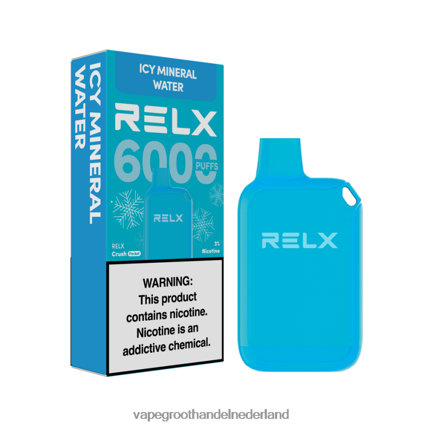 Vape Nederland 88D6JR23 - ijskoud mineraalwater RELX Crush Pocket 6000 ijskoud