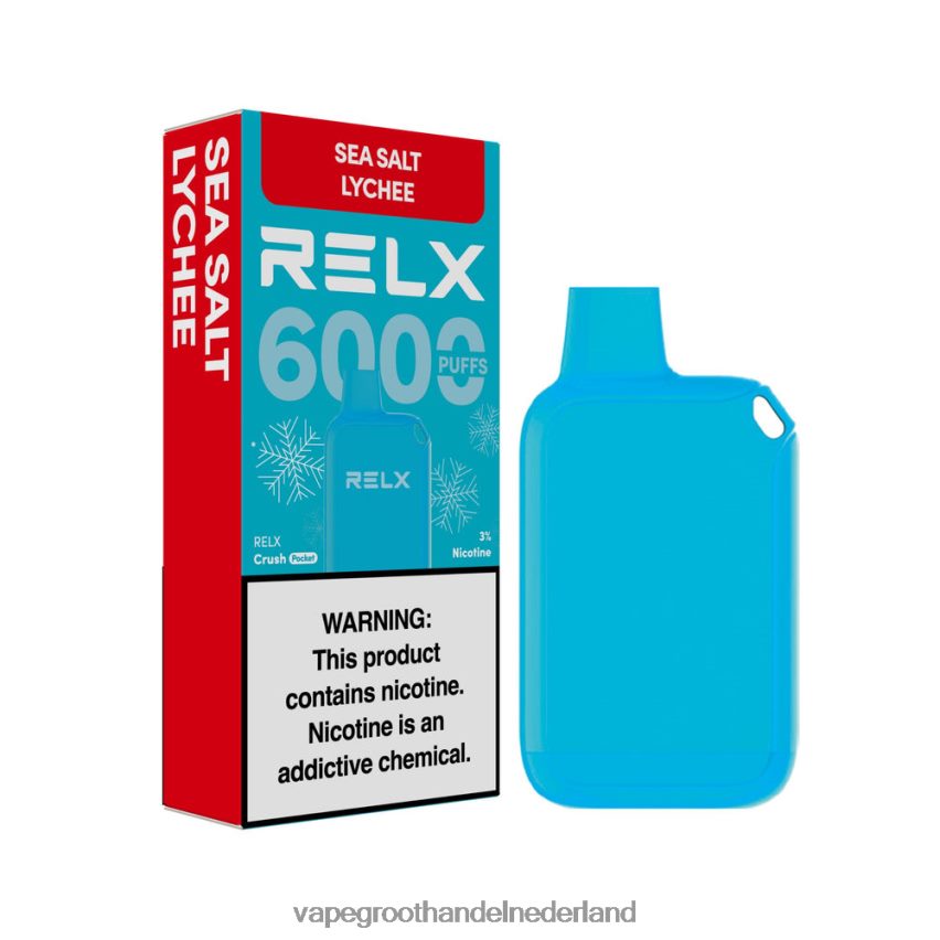 Wegwerpbaar Vape 88D6JR14 - zeezoutlychee RELX Crush Pocket 6000 ijskoud