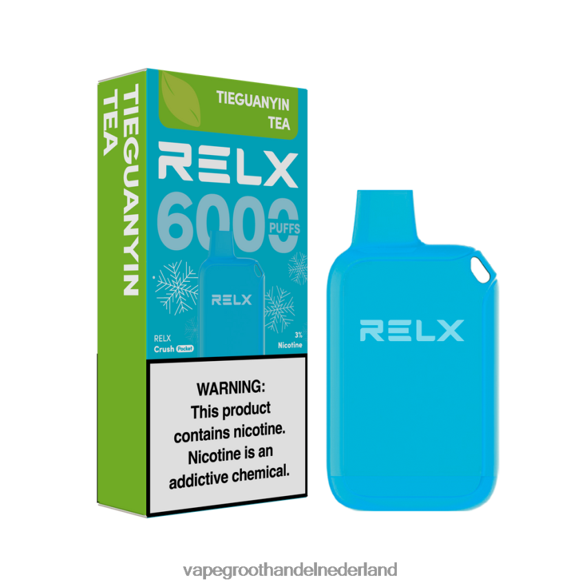 Wegwerpbaar Vape 88D6JR22 - tieguanyin thee RELX Crush Pocket 6000 ijskoud