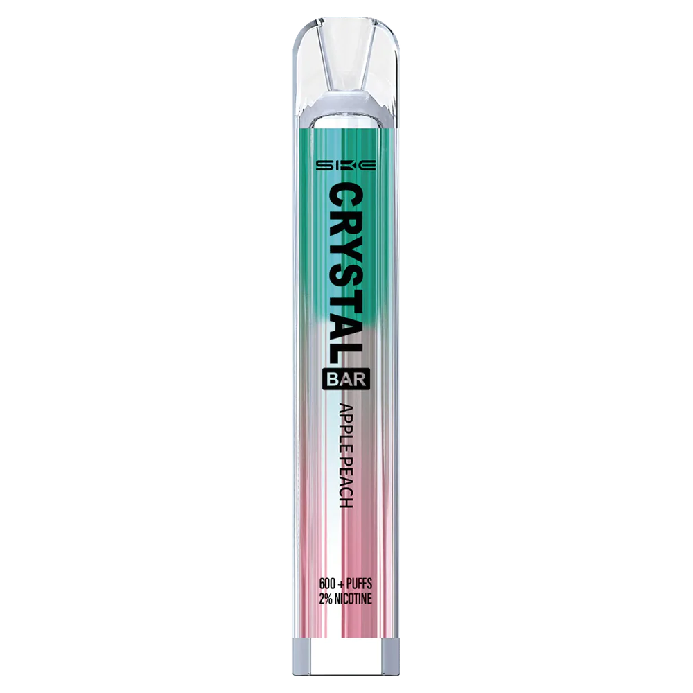 2NRV266 appel perzik - wegwerp Vape Groningen SKE Crystal Bar wegwerpvape 600 trekjes