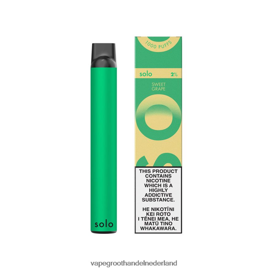 Vape Bestseller J4X8F420 - Solo wegwerp vape-paradijscollectie zoete druif