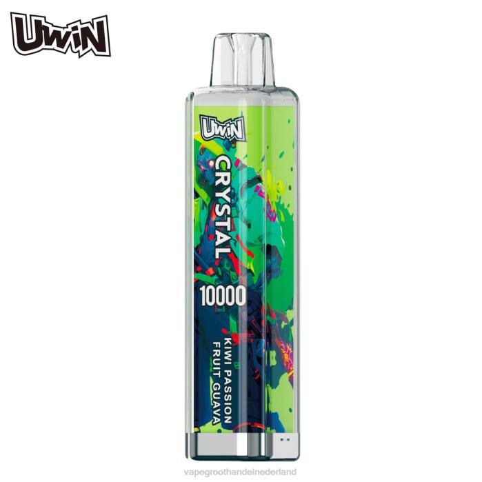 Vape Amsterdam kiwi-passievrucht-guave - UWIN CRYSTAL 10000 wegwerpvape T8048