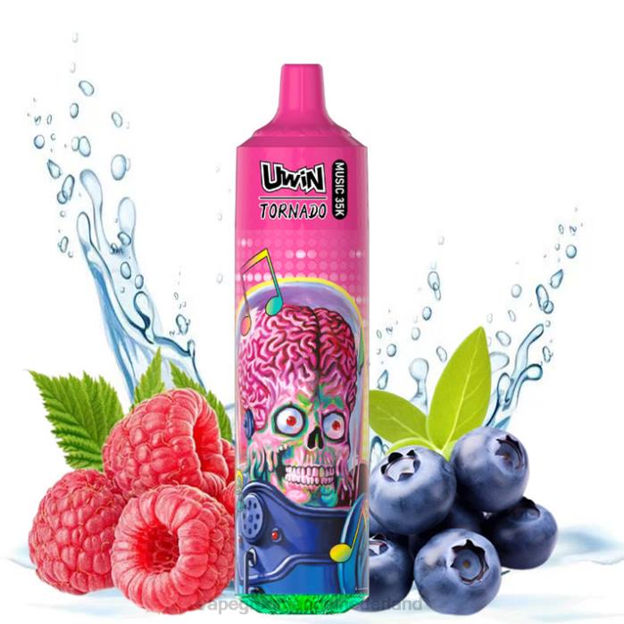 Vape Amsterdam bosbes framboos - UWIN CRYSTAL 35k wegwerpdamp T80416