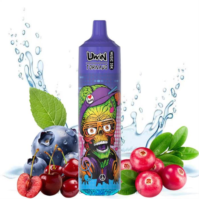 Vape Groothandel Amersfoort bosbes kers cranberry - UWIN CRYSTAL 35k wegwerpdamp T80426