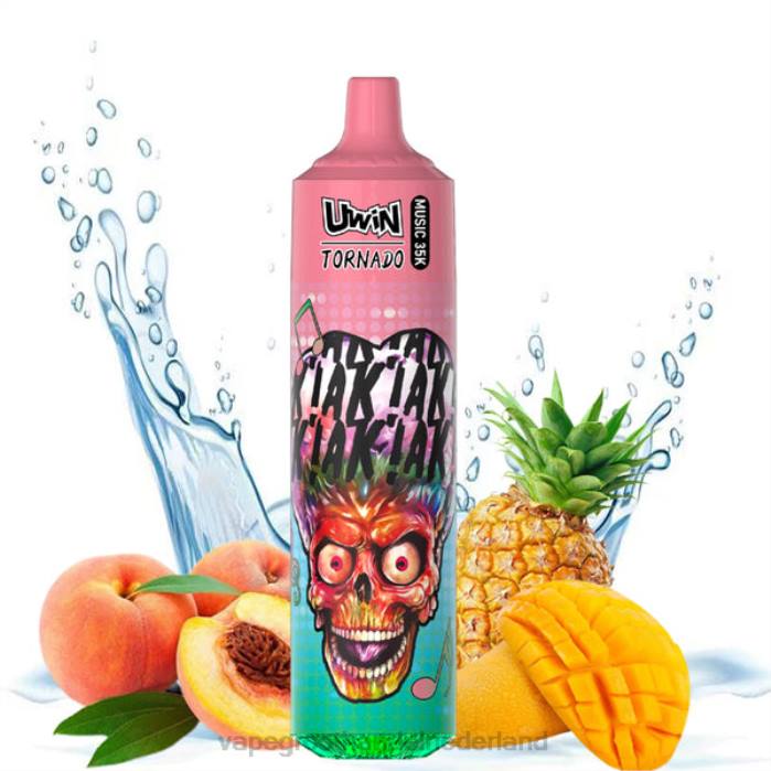 Vape Groothandel Nederland perzik-mango-ananas - UWIN CRYSTAL 35k wegwerpdamp T80425