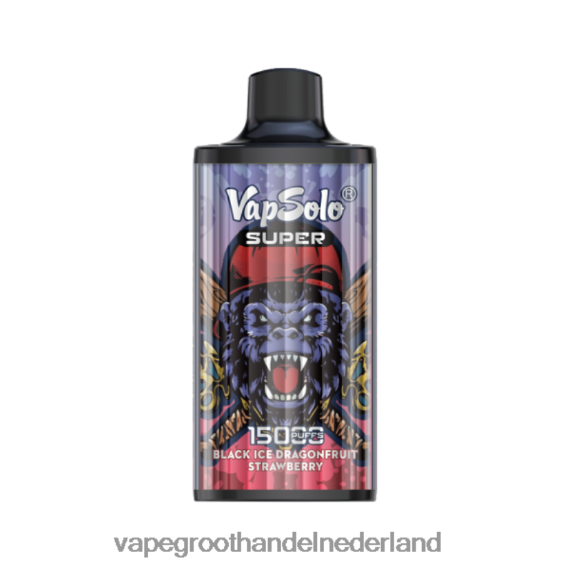 Groothandel Vape Wegwerp 8N08XX107 Vapsolo SUPER wegwerp damp zwarte ijs drangafruit aardbei
