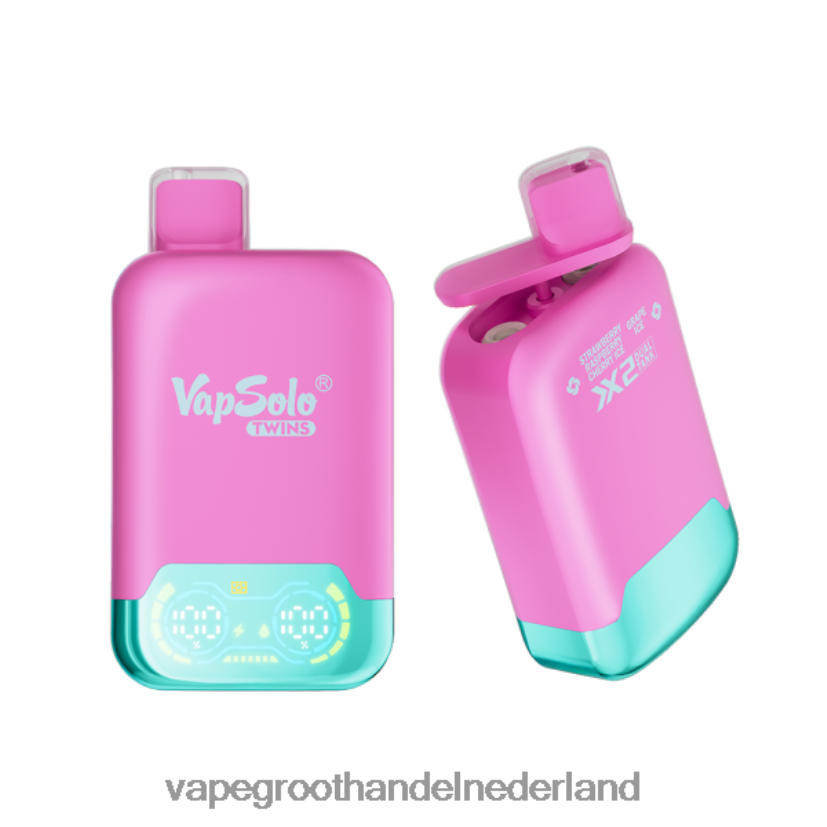 Pod Systeem Vape 8N08XX127 Vapsolo TWINS wegwerp damp Aardbeien-frambozen-kersenijs en druivenijs