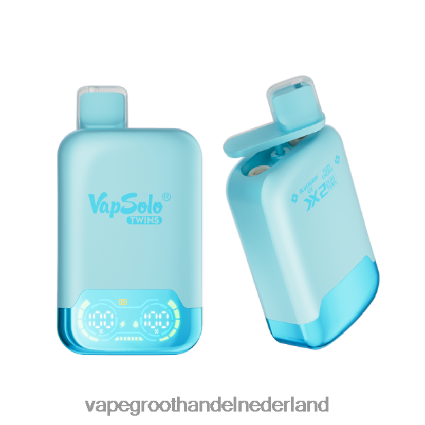 Vape Groothandel Nederland 8N08XX121 Vapsolo TWINS wegwerp damp bosbessenijs en bruisende kers