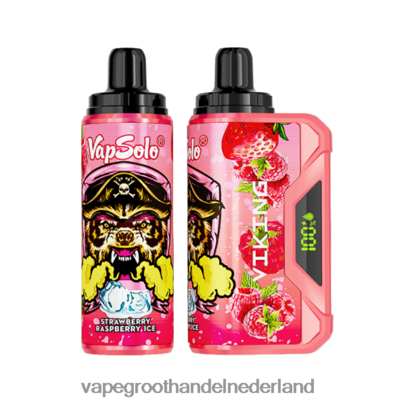 Groothandel Vape Wegwerp 8N08XX139 Vapsolo VIKING wegwerp damp aardbei frambozen ijs
