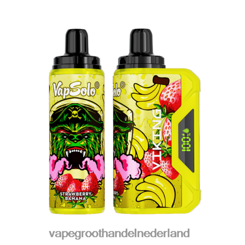 Vape Groothandel Nederland 8N08XX137 Vapsolo VIKING wegwerp damp aardbei banaan