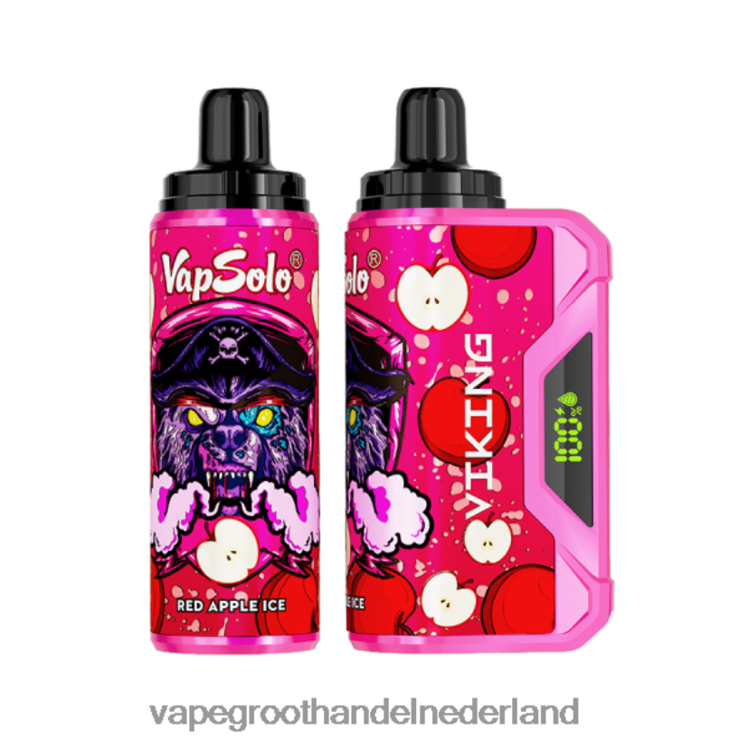 Vape Nederland 8N08XX136 Vapsolo VIKING wegwerp damp rood appelijs