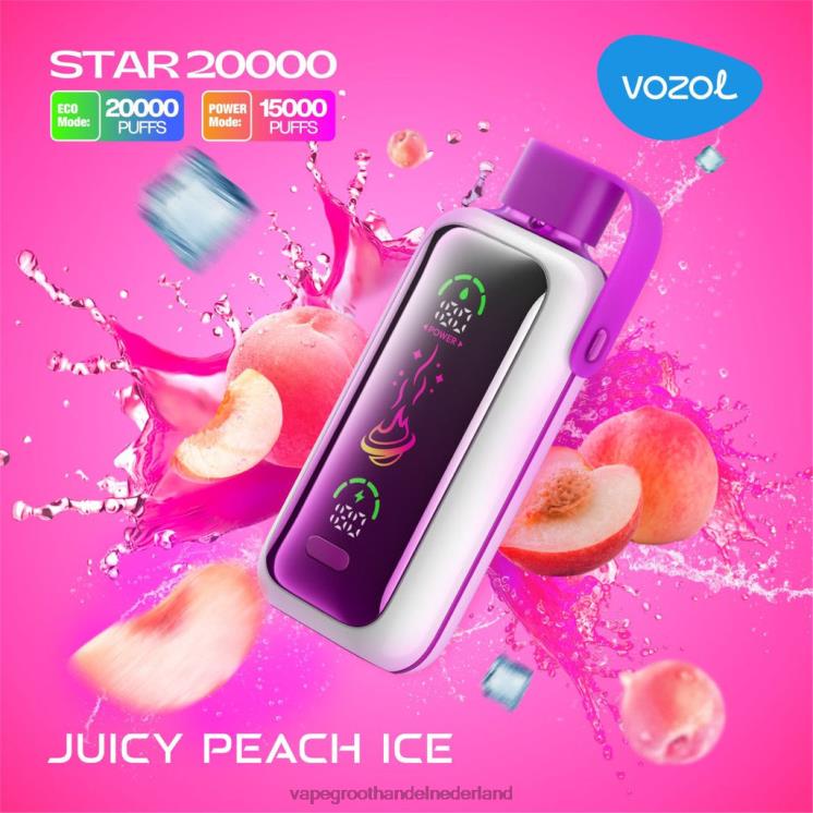 Groothandel Vape Wegwerp sappig perzikijs 8NF2Z10 VOZOL STAR 20000