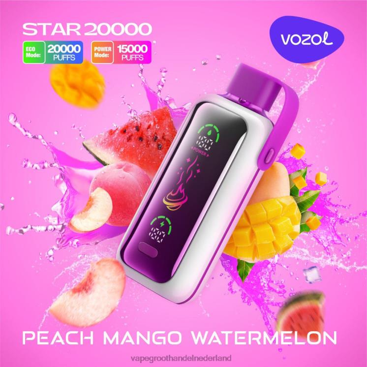 Vape Groothandel Amersfoort perzik-mango-watermeloen 8NF2Z16 VOZOL STAR 20000
