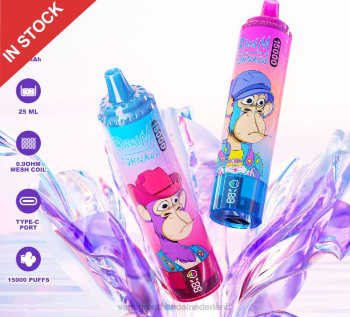 2NRV3 wegwerpbaar - pod systeem Vape RandM Tornado 15000 5%
